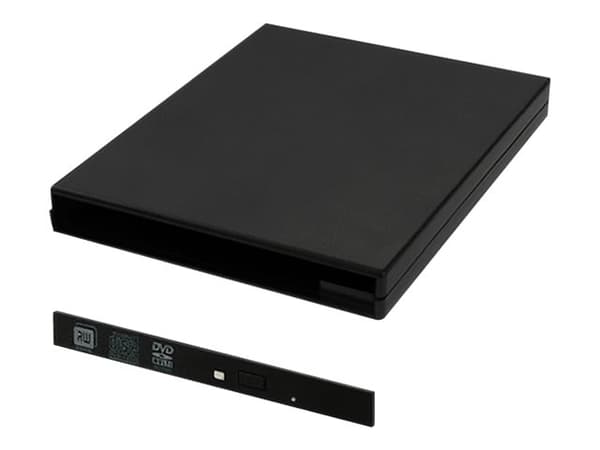 Qoltec housing/pocket for CD/DVD SATA optical drive | USB2.0 | 9.5mm