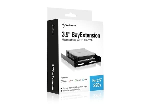 Sharkoon 3.5'''' BayExtension Black, 88 g, 102 mm, 120 mm, 24 mm