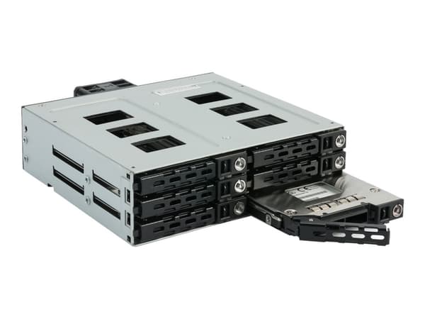 FANTEC MR-SA1262-12G - Sisäinen RAID - 2,5" - SATA 6Gb/s / SAS 12Gb/s - musta