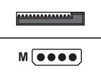 Supermicro CBL-0080L - Virtalähdeadapteri - 4-pinninen sisäinen virta (uros) SATA-virtaan (uros) - P/N: CSE-502-200B, CSE-503-200B -käyttöjärjestelmi