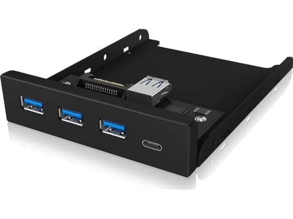 ICY BOX IB-HUB1418-i3, Sort, GL3520 ASM1543, 101 mm, 137 mm, 25 mm, 143 g