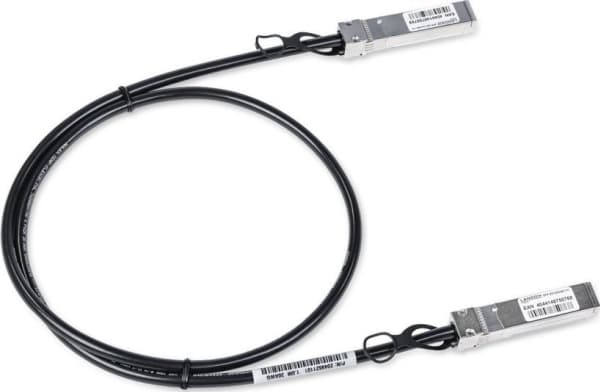 Lancom Systems SFP-DD-DAC50-1m (Bulk 8), 1 m, SFP-DD, SFP-DD, Uros/uros, Musta, Terästä, 50 Gbit/s