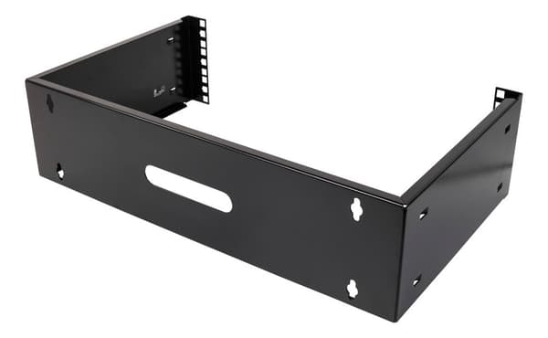 19" wall mount, 3U, max 25kg, steel construction, black
