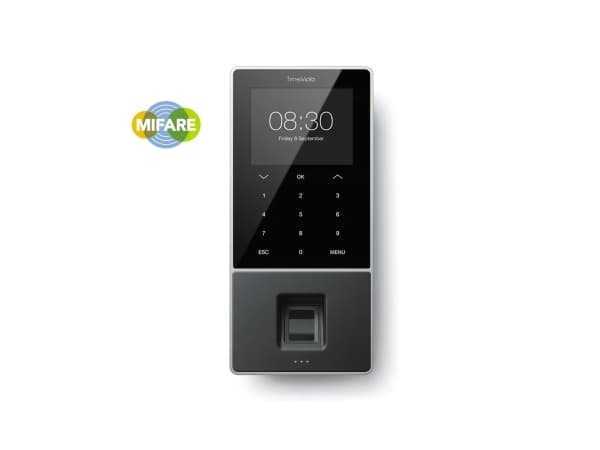 Safescan TM-828 SC, Musta, Sormenjälki, Salasana, Lähiluettava kortti, Älykortti, TFT, 8,89 cm (3.5"), 1,2 GHz, 128 MB