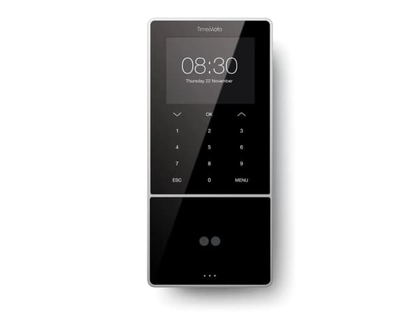 Safescan TM-838 SC, Sort, Ansiktsgjenkjenning, Passord, Nærhetsaktivert kort, Smart kort, TFT, 8,89 cm (3.5"), 1,2 GHz, 128 MB