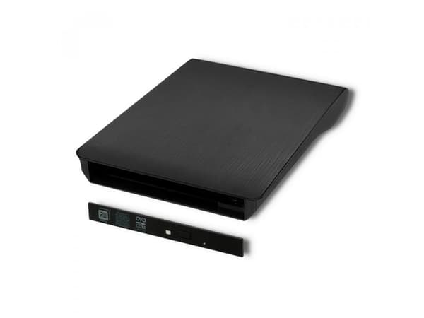 Qoltec 51865, Optinen levyasema, Musta, Windows 2003, XP, Vista, Windows 7, 8.1, 10 i MAC OS system, Linux, 147 mm, 15 mm, 145 mm