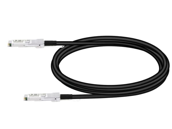 Lanview - Direkte 40GBase-koblingskabel - QSFP+ (hann) til QSFP+ (hann) - 5 m - fiberoptisk - passiv, rund - svart