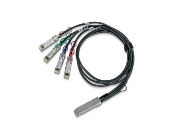 Nvidia 980-9I48B-00C002, QSFP28, 4xSFP28, Jack, musta
