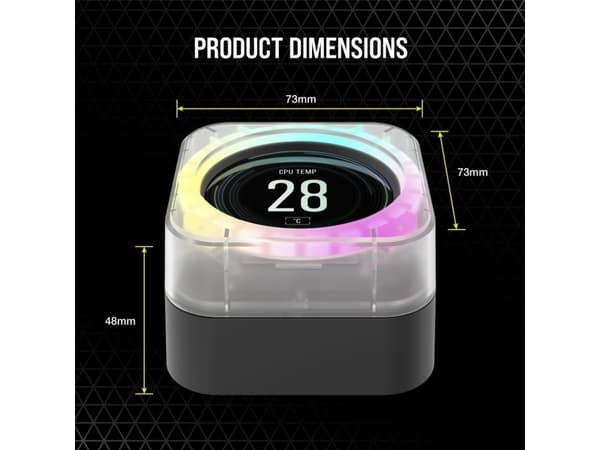 CORSAIR iCUE ELITE - Status-LCD - (för: H100i ELITE Capellix, H115i ELITE Capellix, H150i ELITE Capellix, H170i ELITE Capellix, H100i ELITE Capellix