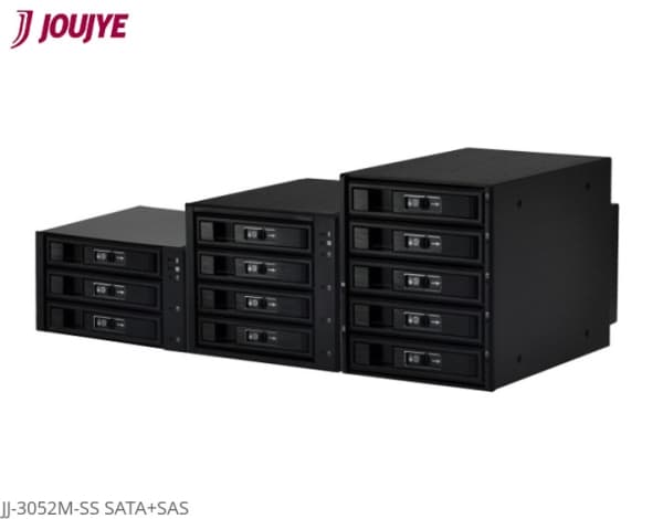 Jou Jye Computer JJ-3052M-SS, Sort, Aluminium, 1 vifter, 8 cm, 6 Gbit/s, 146 mm