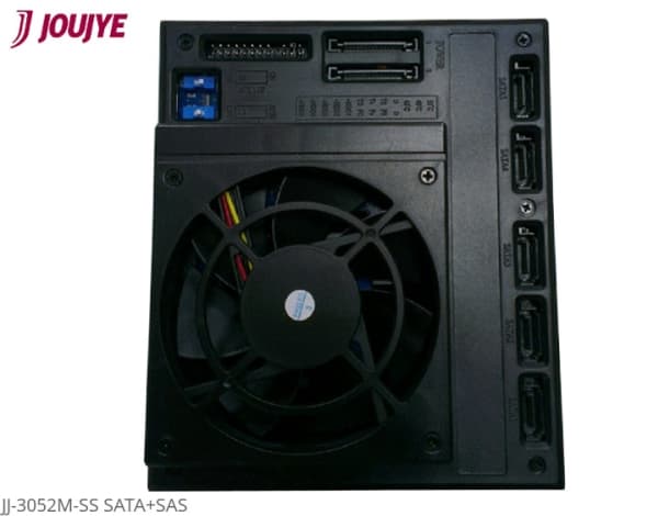 Jou Jye Computer JJ-3052M-SS, Sort, Aluminium, 1 vifter, 8 cm, 6 Gbit/s, 146 mm