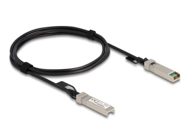 Delock - Direktekoblingskabel - SFP+ (hann) til SFP+ (hann) - 2 m - 5 mm - toakset - SFF-8431/SFF-8432 - passiv - svart