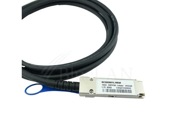 BlueOptics 845416-B21-BL, 3 m, QSFP28, QSFP28, Hanstik/Hanstik, Sort, 100 Gbit/sek.