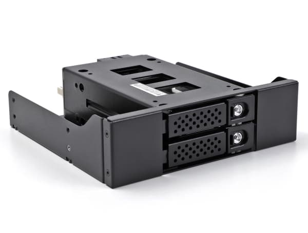 Delock Slim Bay irrotettava kehys 2 x 2,5" U.2 NVMe SSD:lle 5,25" kehyksellä varustettuna