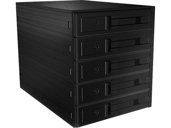 ICY BOX IB-565SSK - Harddisk - SAS - SATA - Serial ATA II - Serial ATA III - Sort - Aluminium - SATA (56005)
