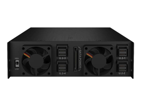 ICY BOX IB-2242U2K - Adapter för lagringsfack - 2.5" - 5,25 till 4 x 2,5 tum - svart