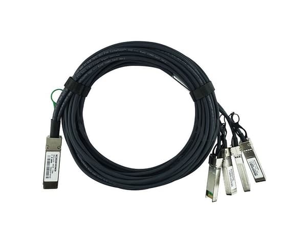 BlueOptics QSFP-4SFP10G-CU3M-HU, 3 m, QSFP, 4xSFP+, uros/naaras, musta