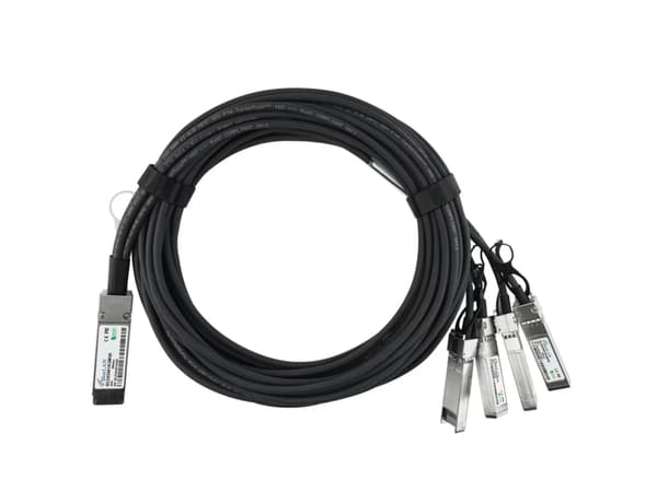 BlueOptics ET6402-10DAC-1M-BL, 1 m, QSFP, 4xSFP+, Hankjønn/hankjønn