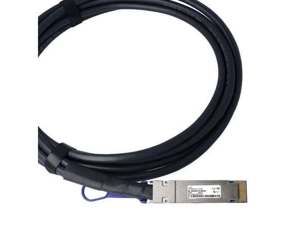 BlueOptics MCP1660-W01AE30-BL, 2 m, QSFP-DD, QSFP-DD, uros/naaras, musta, 400 Gbit/s.
