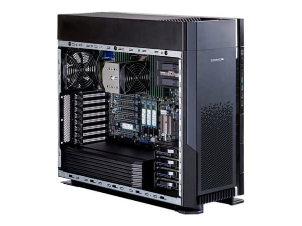 Supermicro SuperWorkstation 551A-T - FT 5U - ingen CPU inntil - RAM 0 GB - uten HDD - ingen grafikk - Gigabit Ethernet, 10 Gigabit Ethernet - uten OS Sort
