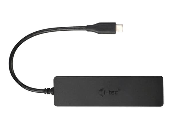 i-Tec USB C Slim 3-port HUB with Gigabit Ethernet adapter - Hub - 3 x SuperSpeed USB 3.0 + 1 x 10/100/1000 - stasjonær