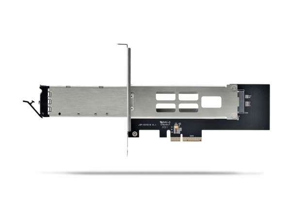 StarTech.com TR-M2-REMOVABLE-PCIE, Storage drive tray, Black, Silver, PCI Express 4.0, M.2, 64 Gbit/s, 34 mm