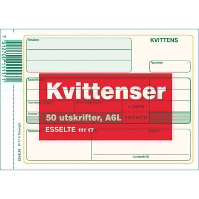 Esselte Blankett A6L 50 blad I block