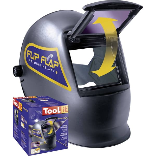 Toolit FLIP-FLAP 042513 Svettskyddshjälm EN 166, EN 168, EN 175 Svart