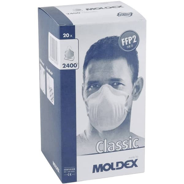 Moldex Klassiker 240015 Dammskyddsmask utan ventil FFP2 D 20 st EN 149:2001, EN 149:2009 DIN 149:2001, DIN 149:2009