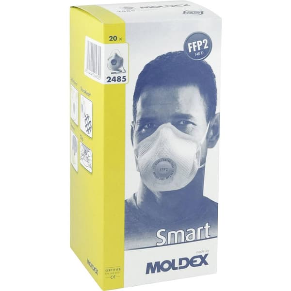 Moldex Smart 248501 Dammskyddsmask med ventil FFP2 D 20 st EN 149:2001, EN 149:2009 DIN 149:2001, DIN 149:2009