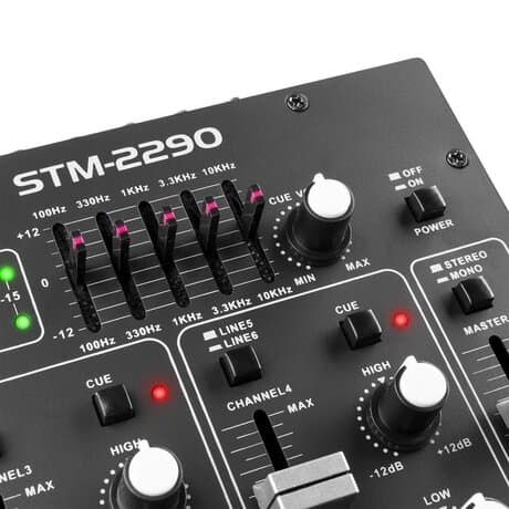 Vonyx STM-2290 Mixer 6kanaler/eff/USB/MP3/BT
