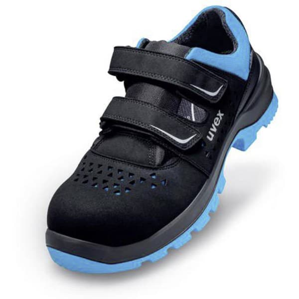 uvex 2 xenova® 9553242 ESD Säkerhetssandaler S1P Skostorlek (EU): 42 Svart, Blå 1 par