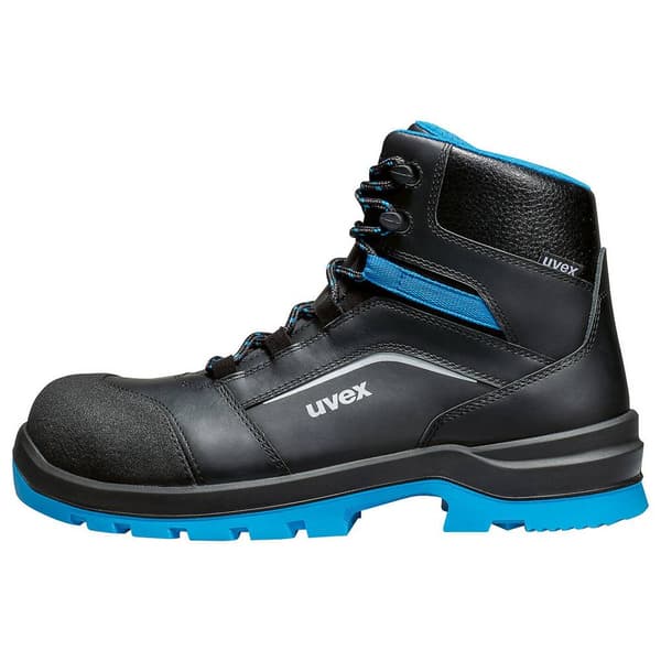 uvex 2 xenova® 9556243 ESD Säkerhetsstövlar S3 Skostorlek (EU): 43 Svart, Blå 1 par