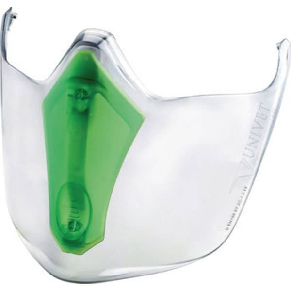 Univet 6X3 6X3-F01 Skyddsvisir Grön, Transparent