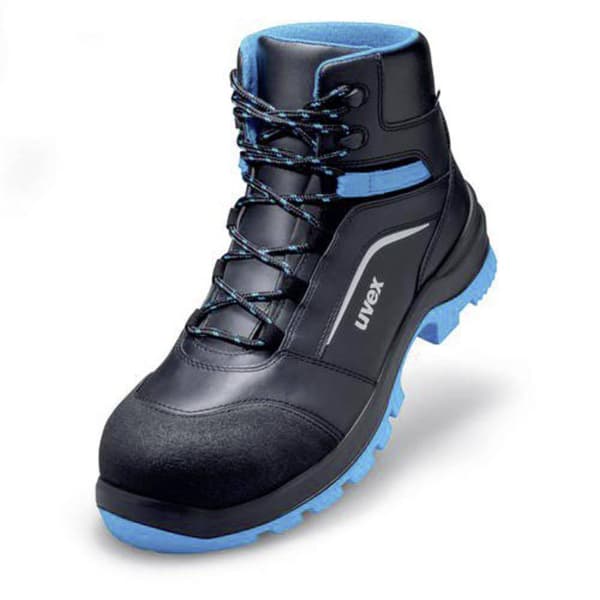 uvex 2 xenova® 9556244 ESD Säkerhetsstövlar S3 Skostorlek (EU): 44 Svart, Blå 1 par