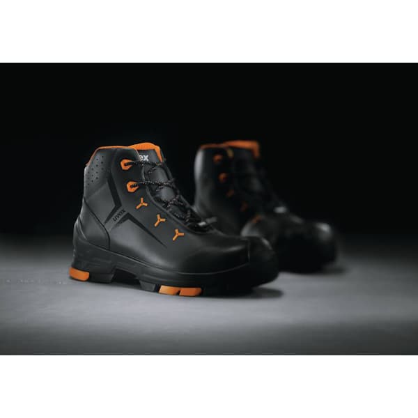 uvex 2 6503241 Säkerhetsstövlar S3 Skostorlek (EU): 41 Svart, Orange 1 par