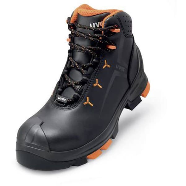 uvex 2 6503241 Säkerhetsstövlar S3 Skostorlek (EU): 41 Svart, Orange 1 par