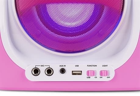 FENTON SBS30P Karaoke System med CD , 2 x mikrofoner, Rosa