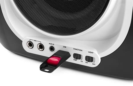 FENTON SBS30W Karioka System med CD och 2 Mikrofoner, vit