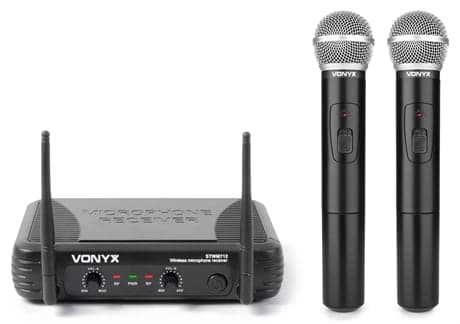 Vonyx STWM712, Trådlös mikrofon, 2 kanaler