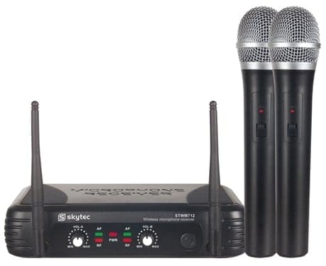 Vonyx STWM712, Trådlös mikrofon, 2 kanaler