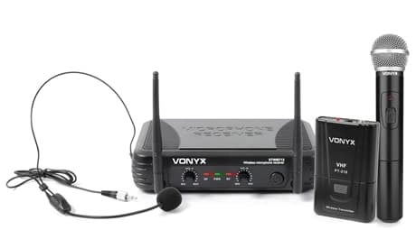 Vonyx STWM712C Trådlöst mikrofonsystem VHF 2kanaler kombi