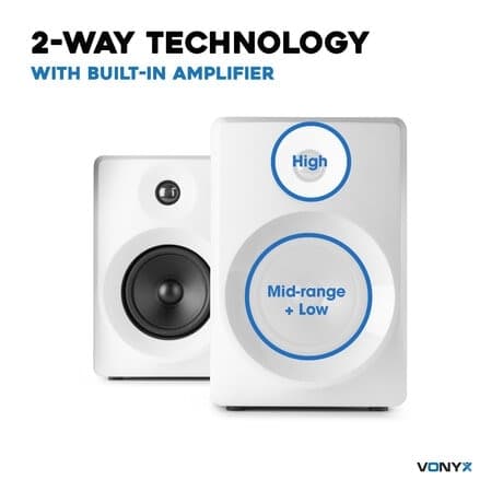 Vonyx SMN30W Aktiva studio Monitor 3" Par