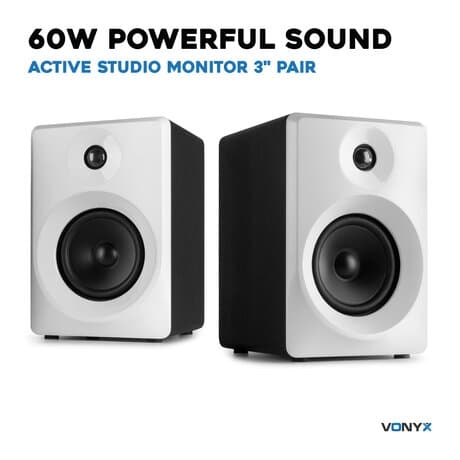 Vonyx SMN30W Aktiva studio Monitor 3" Par