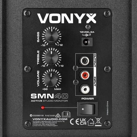 Vonyx SMN40B Aktiv studiohögtalare monitor 4" Par svart