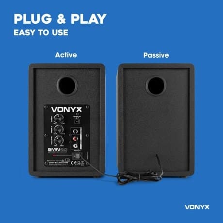 Vonyx SMN40B Aktiv studiohögtalare monitor 4" Par svart
