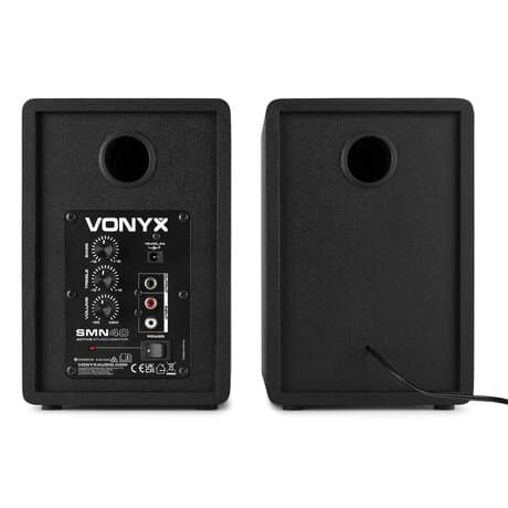 Vonyx SMN40B Aktiv studiohögtalare monitor 4" Par svart