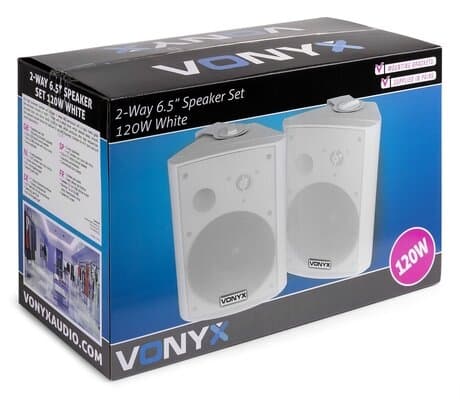 Vonyx ODS65W 2-vägs högtalarset med monteringsfästen - 120W