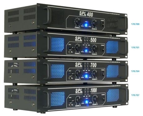 SPL 500 förstärkare 2x 250W Peak Effekt  EQ BLK