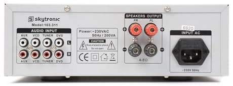 skytronic AV400 förstärkare aluminium färgad